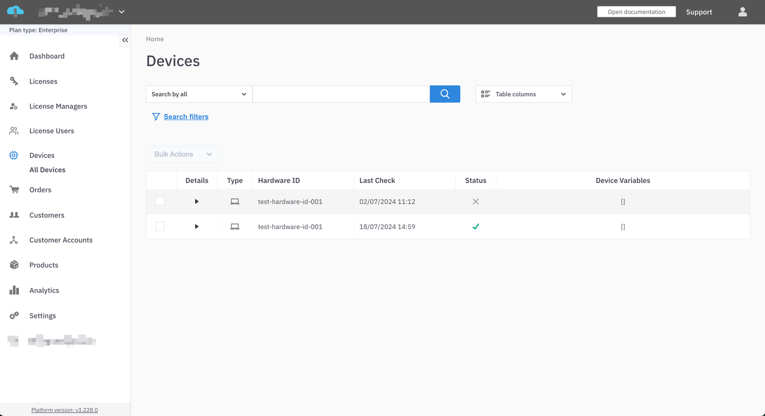 Devices | LicenseSpring
