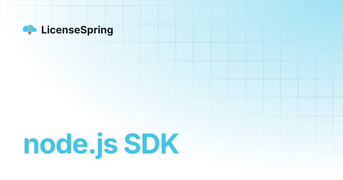 node.js SDK | LicenseSpring