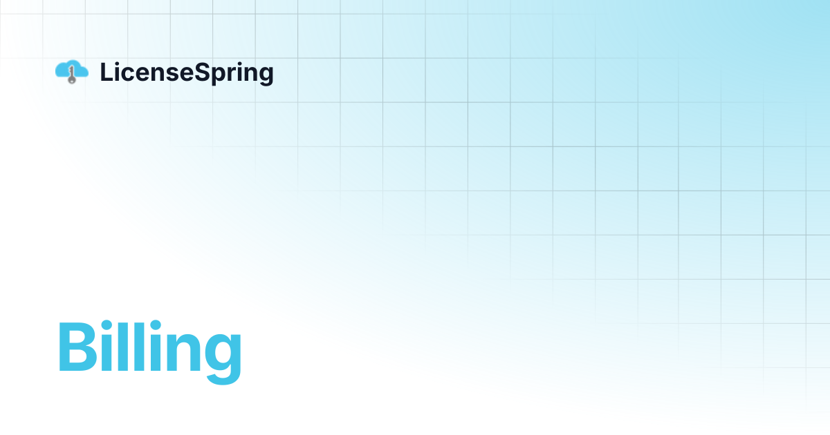 Billing | LicenseSpring